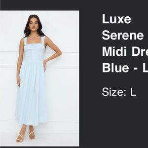 Serene Light Blue Midi Dress